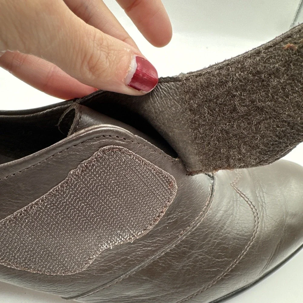Romika Boots Womens 41‎ Casual Slip On Low Ankle Bootie Dark Brown Leather Heels